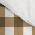 Neutral Tan Gingham Checkered Pattern Comforter Gallery Image 4