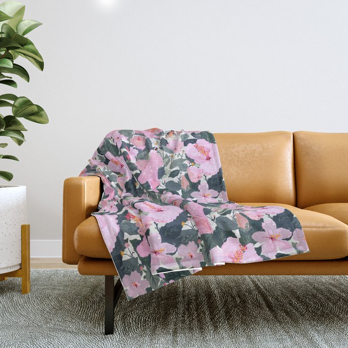 Hi Hibiscus! Throw Blanket Gallery Image 1
