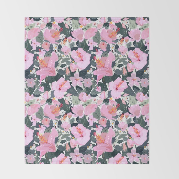 Hi Hibiscus! Throw Blanket Gallery Image 2