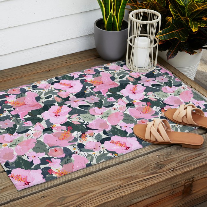Hi Hibiscus! Outdoor Rug Gallery Image 2