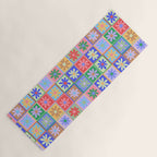 Checkered Flower Pattern  Yoga Mat Gallery Image 1