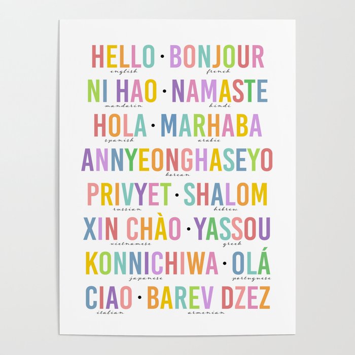 Hello In Different Languages II Poster Gallery Image 1