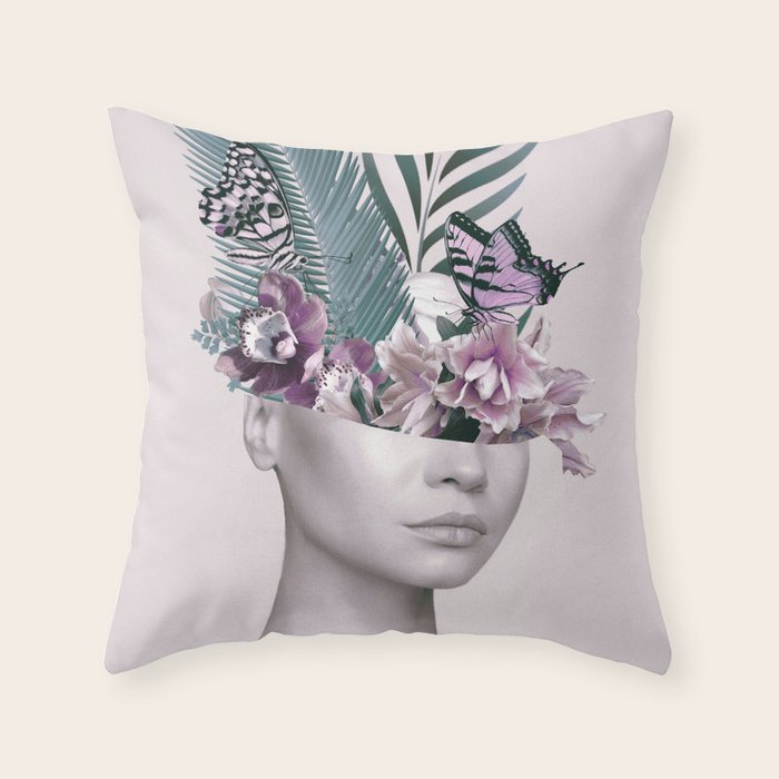 Tropical Girl 3 Throw Pillow Gallery Image 6