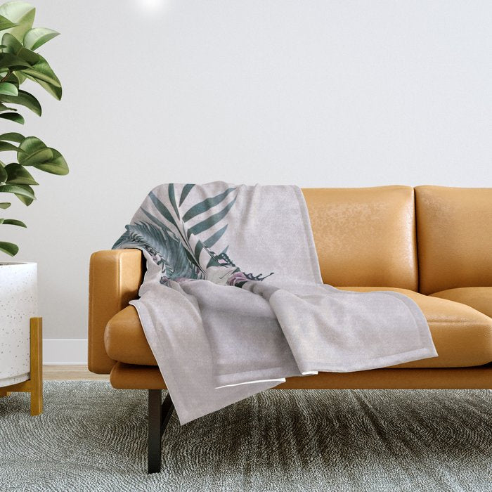 Tropical Girl 3 Throw Blanket Gallery Image 1