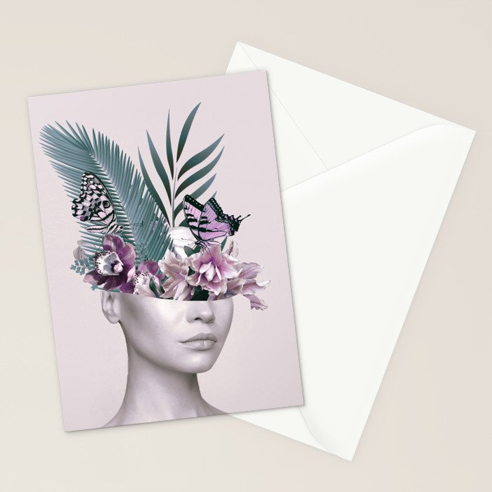 Tropical Girl 3 Stationery Card Gallery Image 2