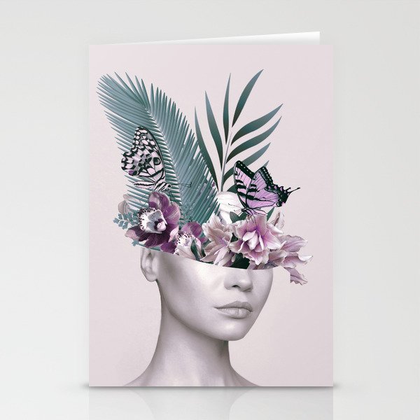 Tropical Girl 3 Stationery Card Gallery Image 1