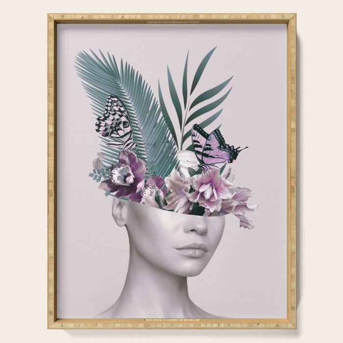 Tropical Girl 3 Serving Tray Gallery Image 1