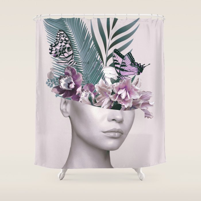 Tropical Girl 3 Shower Curtain Gallery Image 1