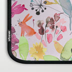 Wild Flowers Meadow Spring Garden Floral Watercolor Pink Laptop Sleeve Gallery Image 3