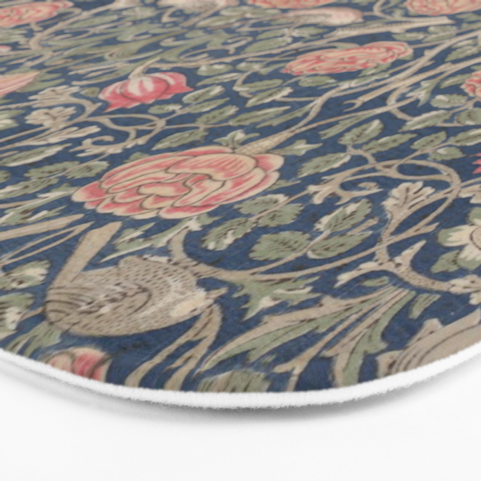 William Morris Tudor Rose Vintage Floral Bath Mat Gallery Image 3