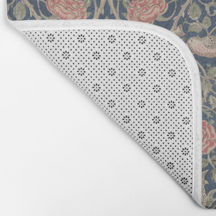 William Morris Tudor Rose Vintage Floral Bath Mat Gallery Image 2