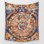Tibetan Buddhist Samsara Dharma Wheel Wall Tapestry Gallery Image 4