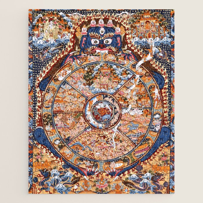 Tibetan Buddhist Samsara Dharma Wheel Jigsaw Puzzle Gallery Image 1