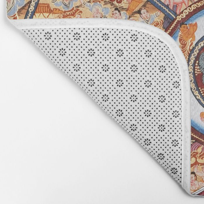 Tibetan Buddhist Samsara Dharma Wheel Bath Mat Gallery Image 2