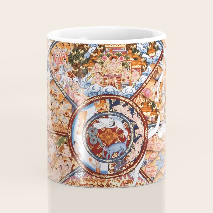 Tibetan Buddhist Samsara Dharma Wheel Coffee Mug Gallery Image 4