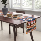 Tibetan Buddhist Samsara Dharma Wheel Table Runner Gallery Image 2