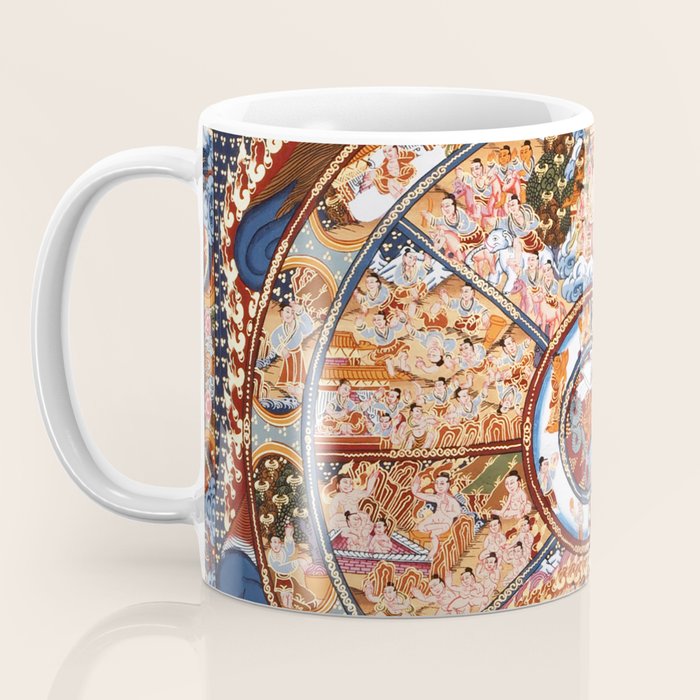 Tibetan Buddhist Samsara Dharma Wheel Coffee Mug Gallery Image 3