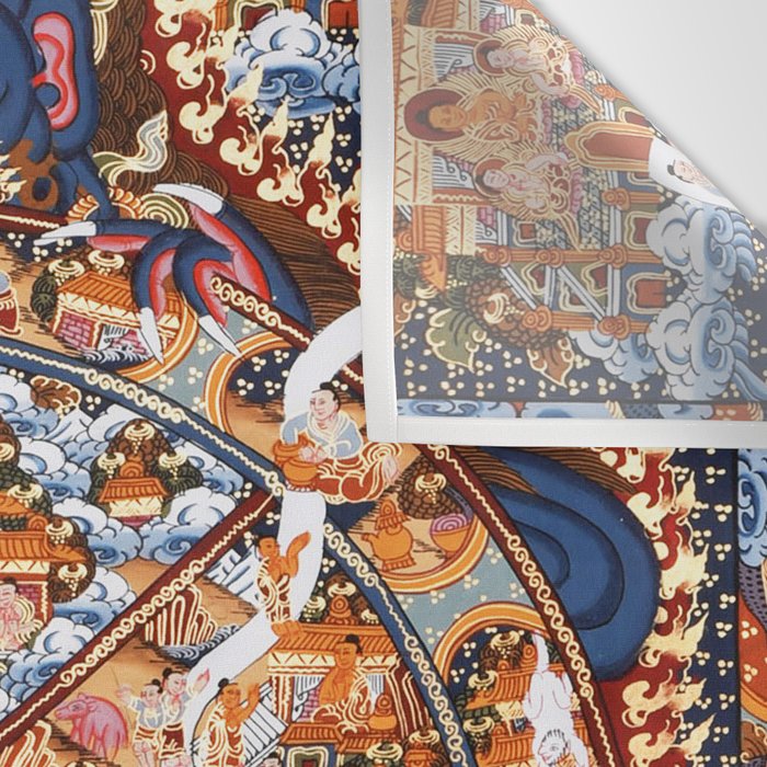 Tibetan Buddhist Samsara Dharma Wheel Wall Tapestry Gallery Image 3