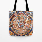 Tibetan Buddhist Samsara Dharma Wheel Tote Bag Gallery Image 1