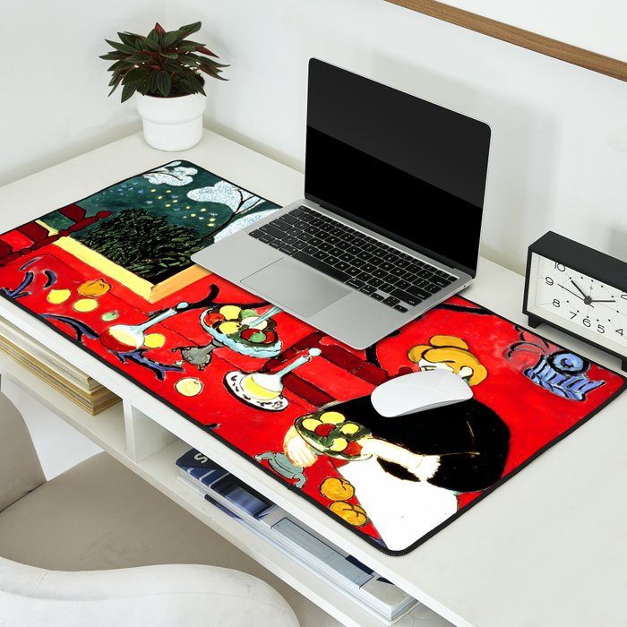Matisse - The Dessert, Harmony in Red, 1908 Artwork Desk Mat Gallery Image 2