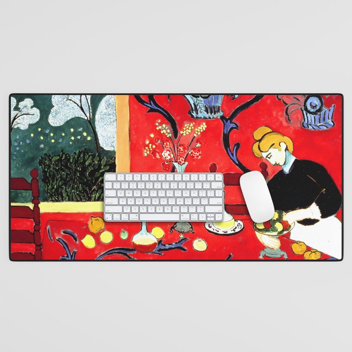 Matisse - The Dessert, Harmony in Red, 1908 Artwork Desk Mat Gallery Image 1