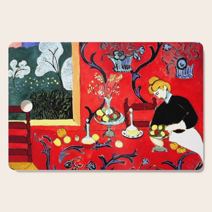 Matisse - The Dessert, Harmony in Red, 1908 Artwork Cutting Board Gallery Image 1