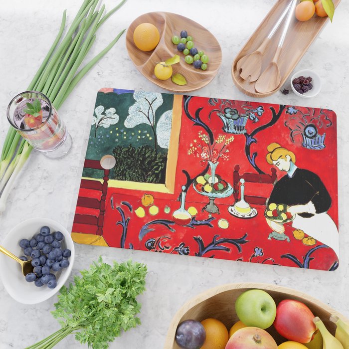 Matisse - The Dessert, Harmony in Red, 1908 Artwork Cutting Board Gallery Image 2