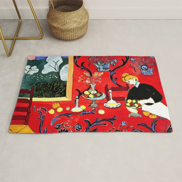 Matisse - The Dessert, Harmony in Red, 1908 Artwork Rug Gallery Image 1