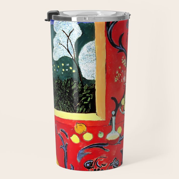 Matisse - The Dessert, Harmony in Red, 1908 Artwork Travel Mug Gallery Image 3