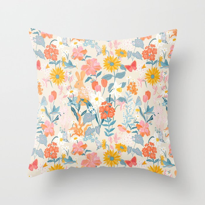 Flora & Fauna Throw Pillow Gallery Image 1