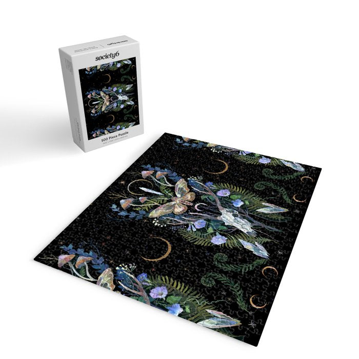 Deer Skull Crystals Garden Jigsaw Puzzle Gallery Image 2