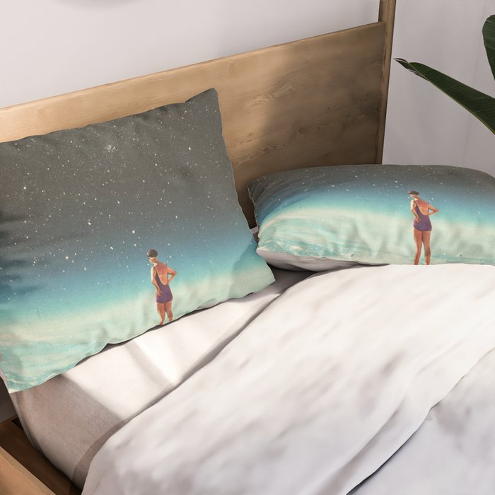 Summer with a Chance of Asteroids Pillow Sham Gallery Image 2