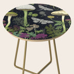 Mystery Night Garden with Moths Mushrooms and Hemlock Side Table Gallery Image 2