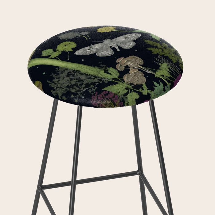 Mystery Night Garden with Moths Mushrooms and Hemlock Stool Gallery Image 2