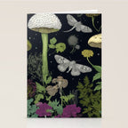 Mystery Night Garden with Moths Mushrooms and Hemlock Stationery Card Gallery Image 2