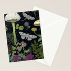 Mystery Night Garden with Moths Mushrooms and Hemlock Stationery Card Gallery Image 2