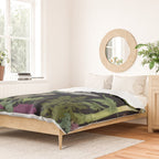 Mystery Night Garden with Moths Mushrooms and Hemlock Duvet Cover Gallery Image 2