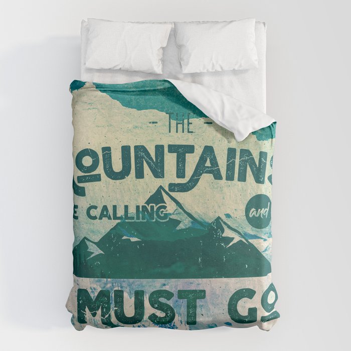 The Mountains are Calling & I Must Go Duvet Cover Gallery Image 1