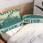 The Mountains are Calling & I Must Go Pillow Sham Gallery Image 2
