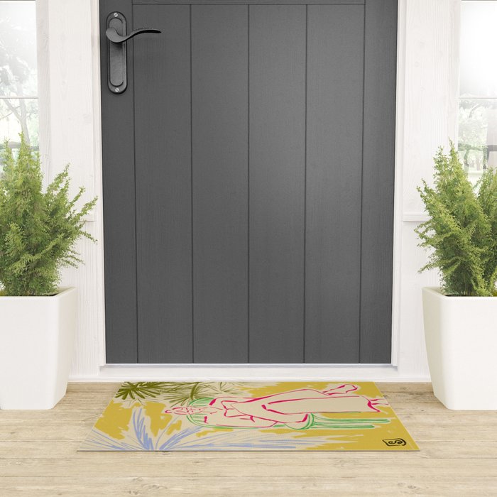 READING AMONG PALM TREES Welcome Mat Gallery Image 3