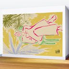 READING AMONG PALM TREES Wall Mural Gallery Image 2