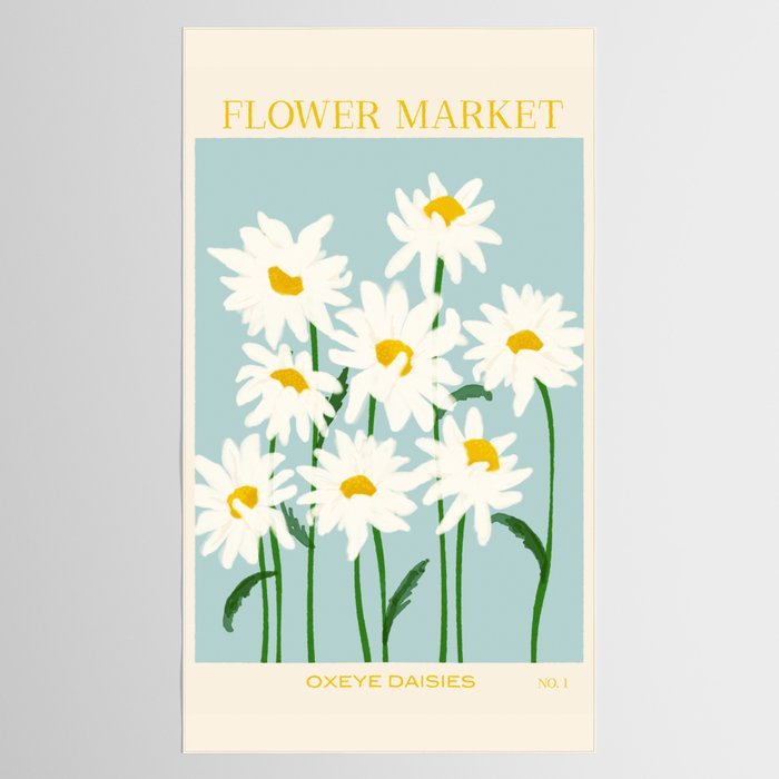 Flower Market - Oxeye daisies Tablecloth Gallery Image 2