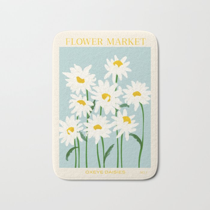 Flower Market - Oxeye daisies Bath Mat Gallery Image 1