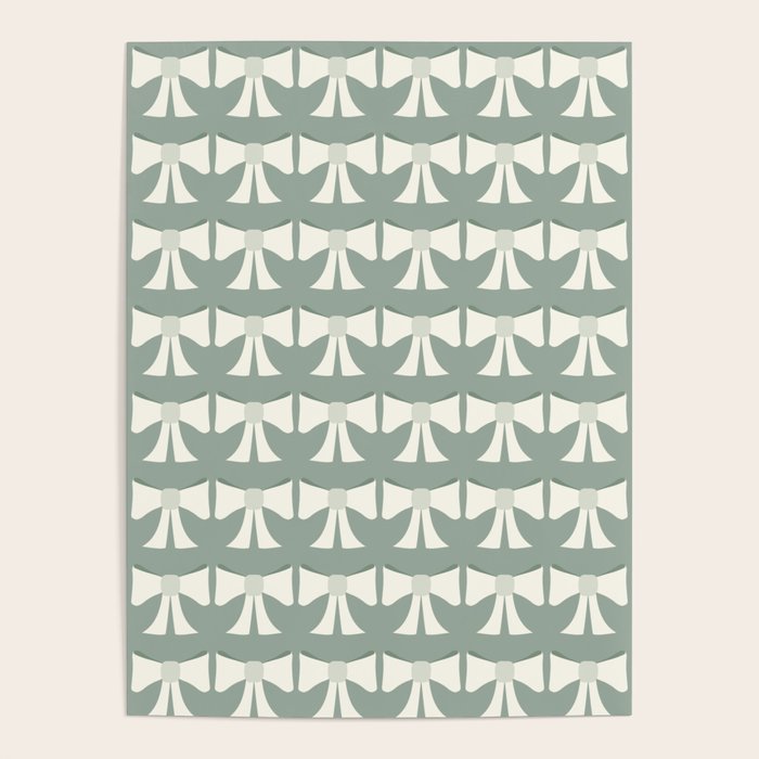 Vintage Bows XIV Green Sage Poster Gallery Image 1