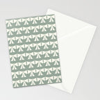 Vintage Bows XIV Green Sage Stationery Card Gallery Image 2