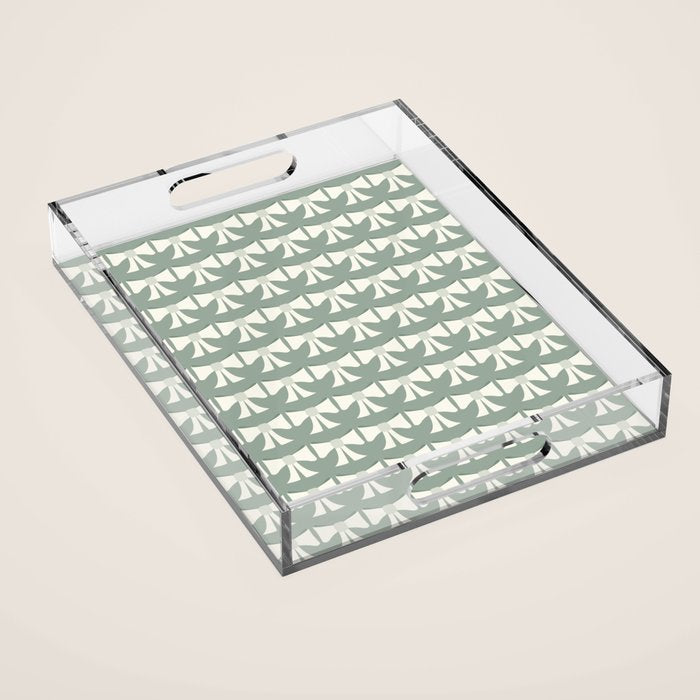 Vintage Bows XIV Green Sage Acrylic Tray Gallery Image 1