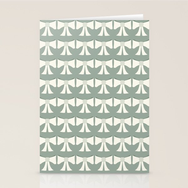 Vintage Bows XIV Green Sage Stationery Card Gallery Image 2