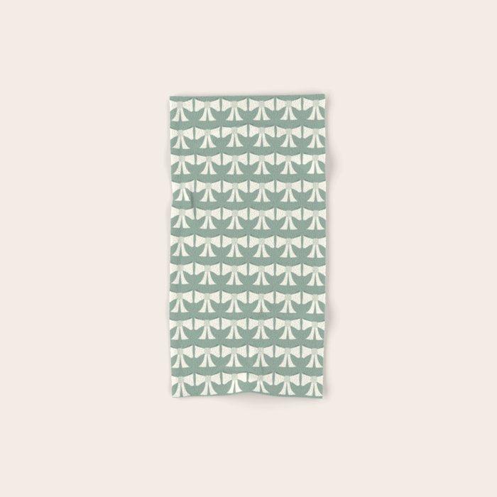 Vintage Bows XIV Green Sage Bath Towel Gallery Image 1