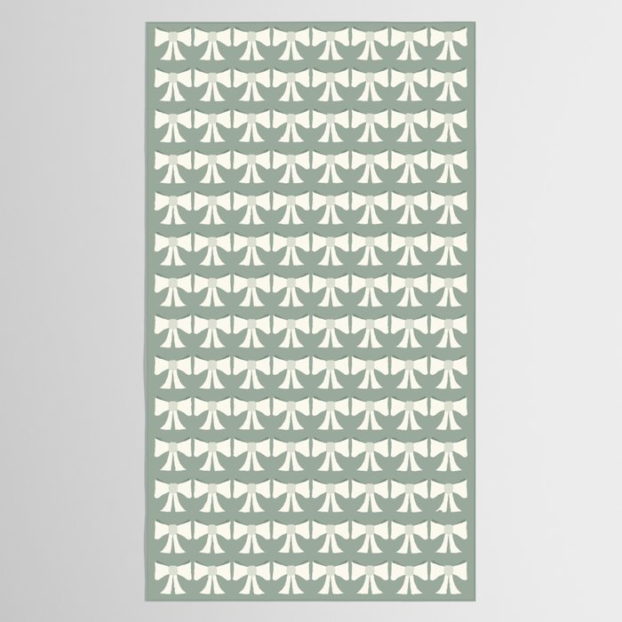 Vintage Bows XIV Green Sage Tablecloth Gallery Image 2