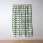 Vintage Bows XIV Green Sage Window Curtain Gallery Image 3